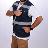 FORMTEKS İşçi Çok Cepli Reflektörlü Alet Yeleği Lacivert