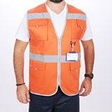 FORMTEKS İşçi Çok Cepli Reflektörlü Alet Yeleği Turuncu