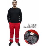 Formteks Kapitoneli Ref. Kırmızı Iş Pantolonu