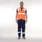 Formteks Reflektörlü Mühendis Yelek Turuncu - 2XL
