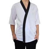 FORMTEKS Sushi Şef Kimono Ceketi Beyaz Çizgili