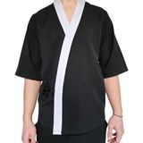 Formteks Sushi Şef Kimono Ceketi Siyah Beyaz - Siyah - Beyaz