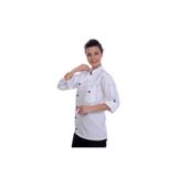 FORMTEKS Unisex Aşçı Ceket Harman Gabardin Beyaz