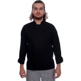 FORMTEKS Unisex Aşçı Ceket Koltuk Altı Fileli Siyah
