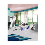 Formula Genç Odası - 3 Kapılı Dolap, Jaguar Koltuklu Arabalı Yatak, Şifonyer - Beyaz