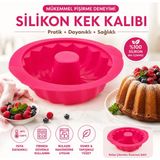 Formzen 20 cm Premium Silikon Kek Kalıbı | Yapışmaz, Bpa'sız, Esnek Yuvarlak Kek & Pasta Kalıbı | Kolay Çıkan Kekler - Vişne
