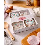 Formzen Desenli Cupcake Kek Kağıdı ve Kürdan Süs Seti – 40 Adet Kek Kalıbı + 16 Adet Kürdan – Parti ve Doğum Günü Için - Yeşil