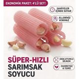 Formzen Pembe Silikon Sarımsak Soyucu Tüp 4'lü Set - Kolay ve Hızlı Sarımsak Soyma Aparatı