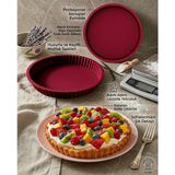 Formzen Silikon Tart ve Pay Kek Kalıbı 28 cm Çap Vişne Çürüğü Yapışmaz Yüzey 3.5 cm Derinlik