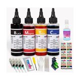 Forprint Canon Pixma E414 Yazıcı İçin 4 Renkli Kartuş Dolum Seti 4X100ML Uyumlu Mürekkep - Çok Renkli