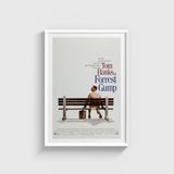 Forrest Gump (1994) Film Posteri Tablo Çerçeveli Poster Duvar Dekorasyonu - 30 x 40 - Beyaz Çerçeveli