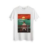 Forrest Gump Resimli Baskılı Beyaz Tshirt
