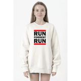 Forrest Gump Run Forrest Run Beyaz Kadın 2ip Sweatshirt