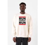 Forrest Gump Run Forrest Run Ekru Erkek 2ip Sweatshirt