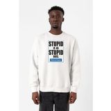 Forrest Gump Stupid Is As Stupid Does Beyaz Erkek 2ip Sweatshirt