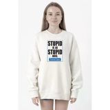 Forrest Gump Stupid Is As Stupid Does Beyaz Kadın 2ip Sweatshirt