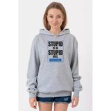 Forrest Gump Stupid Is As Stupid Does Grimelanj Kadın 3İp Kapşonlu Sweatshirt