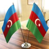 Fors Bayrak Krom Direkli Azerbaycan Masa Bayrağı 2'li
