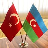 Fors Bayrak Krom Direkli Azeybaycan - Türkiye Masa Bayrağı 2'li