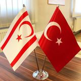 Fors Bayrak Krom Direkli Kktc-Türkiye Masa Bayrağı 2'li