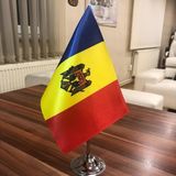 Fors Bayrak Moldova Masa Bayrağı Krom Direkli Tekli Bayrak