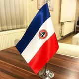 Fors Bayrak Paraguay Masa Bayrağı Krom Direkli Tekli Bayrak
