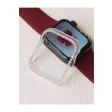 Forsis Aksesuar Apple Watch 41mm Şeffaf Taşlı Kasa Koruma(CAMSIZ)