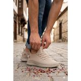 Fort 0062 Pasomia Rahat Hafif Anatomik Triko Bağcıksız Sneaker Spor Ayakkabı - Bej