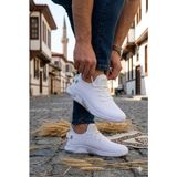 Fort 0062 Pasomia Rahat Hafif Anatomik Triko Bağcıksız Sneaker Spor Ayakkabı - Beyaz