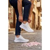 Fort 0130 Awidox Rahat Hafif Anatomik Fileli Bağcıksız Sneaker Spor Ayakkabı - Beyaz