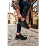 Fort 0130 Awidox Rahat Hafif Anatomik Fileli Bağcıksız Sneaker Spor Ayakkabı - Siyah