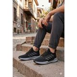 Fort 0141 Acropol Rahat Hafif Anatomik Triko Bağcıksız Sneaker Spor Ayakkabı - Siyah - Füme