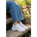 Fort 2107 Lmb Rahat Hafif Kalın Taban Sneaker Kadın Spor Ayakkabı - Beyaz