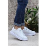 Fort B-150 Beyaz Rahat Kalın Taban Sneaker Erkek Spor Ayakkabı