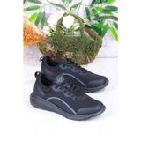 Fort B640 Comfort Taban Rahat Esnek Hafif Erkek Spor Ayakkabı - Siyah