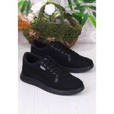 Fort Dakırs 2038 Siyah Hafif Rahat Keten Sneaker Erkek Ayakkabı