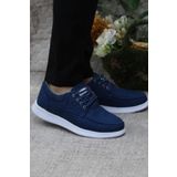 Fort Dks 023 Mavi Hafif Rahat Keten Sneaker Erkek Ayakkabi