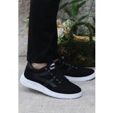 Fort Dks 2004 Siyah Beyaz Hafif Rahat Keten Sneaker Erkek Ayakkabi
