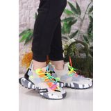 Fort Gj Elanur Rahat Kalın Taban Özel Tasarım Sneaker Kadın Spor Ayakkabı