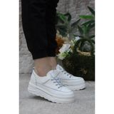 Fort Guja 24Y314-8 News Fashion Gizli Dolgu Topuk Sneaker Kadın Ayakkabı - Gri