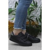 Fort Row Milena Siyah Füme Rahat Hafif Sneaker Çırtlı Spor Ayakkabı - Siyah - Füme