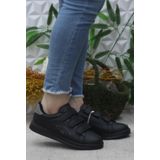 Fort Row Milena Siyah Füme Rahat Hafif Sneaker Çırtlı Spor Ayakkabı