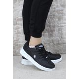 Fort Wks 2542 Hafif Rahat Sneaker Unisex Spor Ayakkabı - Siyah - Beyaz