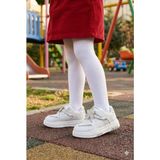Fort Yıldız Cool Rahat Hafif Anatomik Spor Sneaker Kız Çocuk Ayakkabı - Beyaz - Gümüş