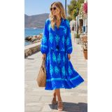 forte bella Trend Maxi Boy Etnik Desen Viskon Elbise