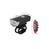 Forte GT XBYC-6116 Bisiklet Aydınlatma Seti - Şarjlı USB Girişli, Ön ve Arka Aydınlatma,Bisiklet Far Seti