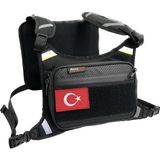 ForteGT 70439 Reflektif Göğüs Çantası Siyah