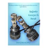 Fortico H7 Mercekli Mega Led Zenon 75W Güç 22.000Lümen Garantili Vrpro Şimşek Etkili Ufuk Çizgili