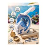 FORTİCO Tam Yüz Şnorkel Maske (L-XL) Beden Panoramik Görüşlü Deniz Gözlüğü Dry Top Sistem Şnorkel Seti