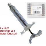 Forvet Kaynatılabilir Mika Ithal Şırınga 10 Cc-2 Adet Ve Iğne Seti Hsw Eco 1.4x15 Mm Büyükbaş